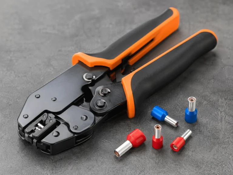 Termnex ferrule crimping kit with ratchet crimper and assorted wire ferrules
