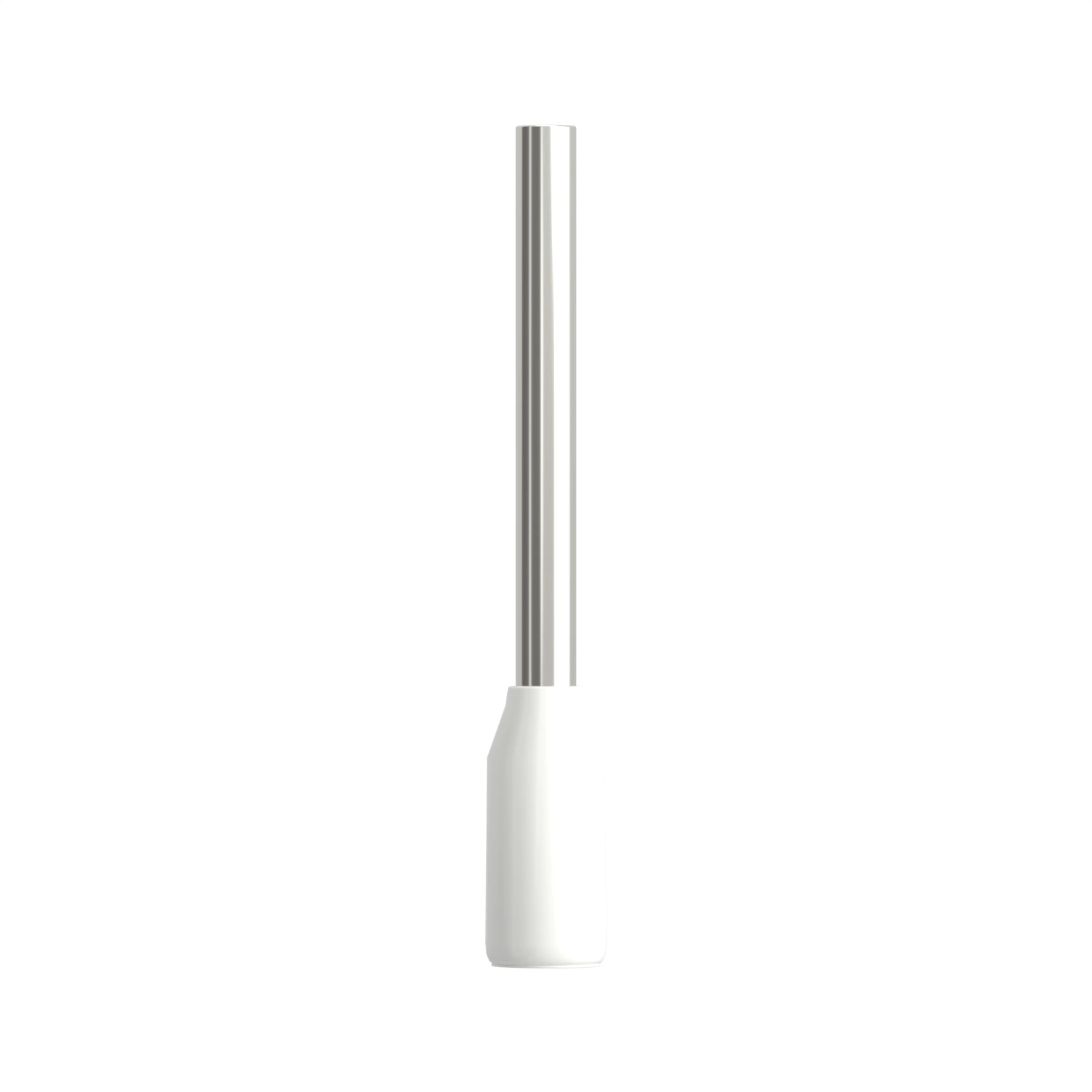 HE0512 white insulated bootlace ferrule, 0.5 mm² / 22 AWG, 12 mm pin, front view
