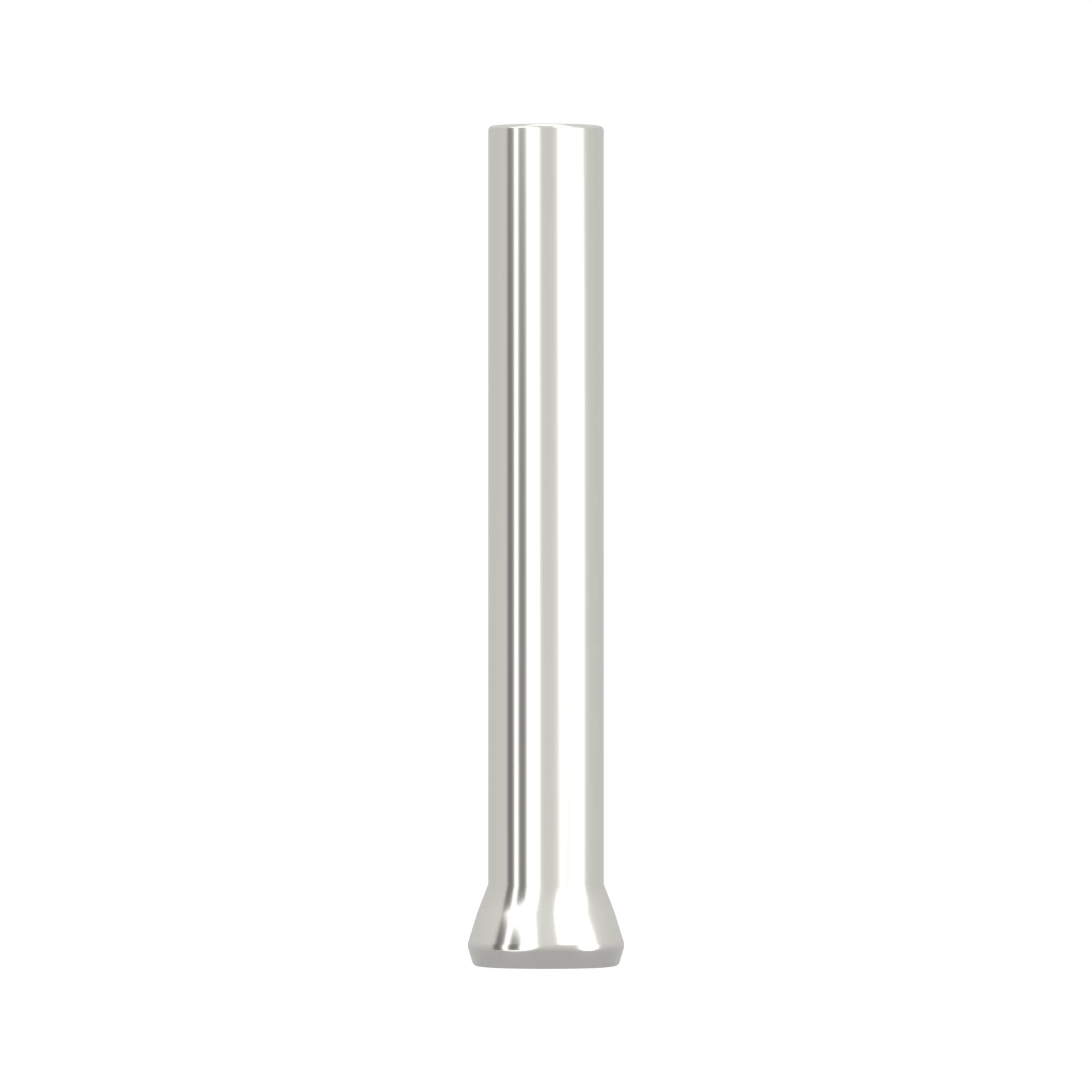 HEN0308 non-insulated bootlace ferrule, 0.3 mm² / 24 AWG, 8 mm barrel, front view