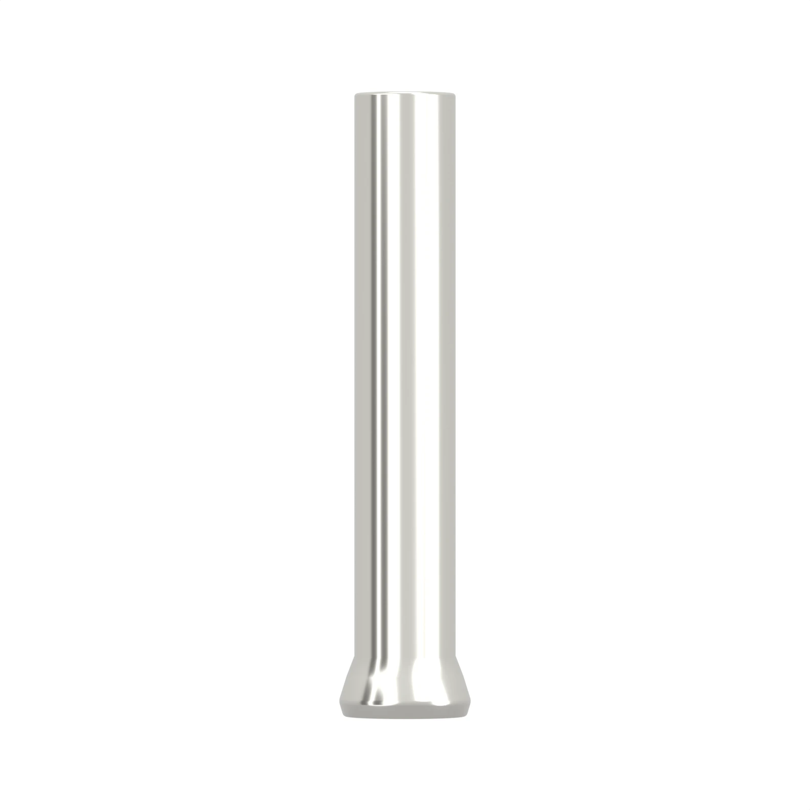 HEN0508 non-insulated bootlace ferrule, 0.5 mm² / 22 AWG, 8 mm barrel, front view