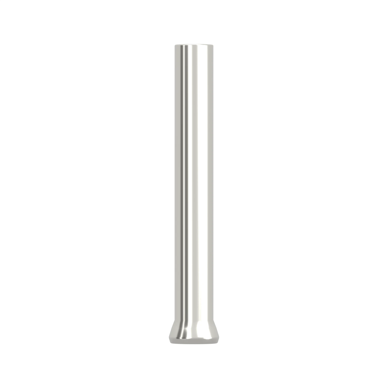 HEN0510 non-insulated bootlace ferrule, 0.5 mm² / 22 AWG, 10 mm barrel, front view