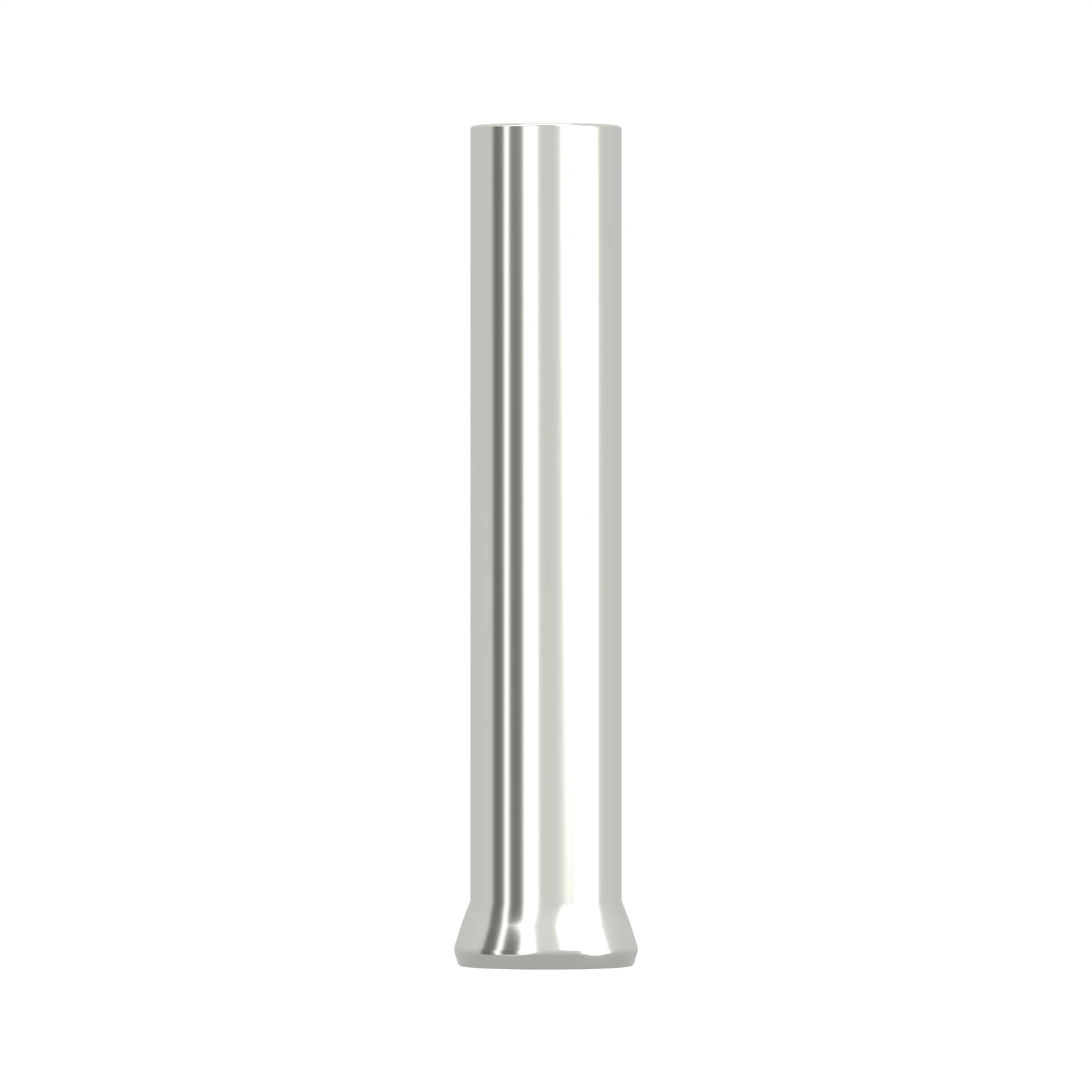 HEN1010 non-insulated bootlace ferrule, 1 mm² / 18 AWG, 10 mm barrel, front view