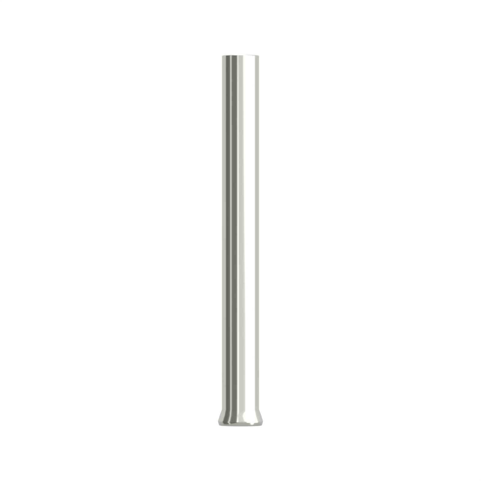 HEN1018 non-insulated bootlace ferrule, 1 mm² / 18 AWG, 18 mm barrel, front view