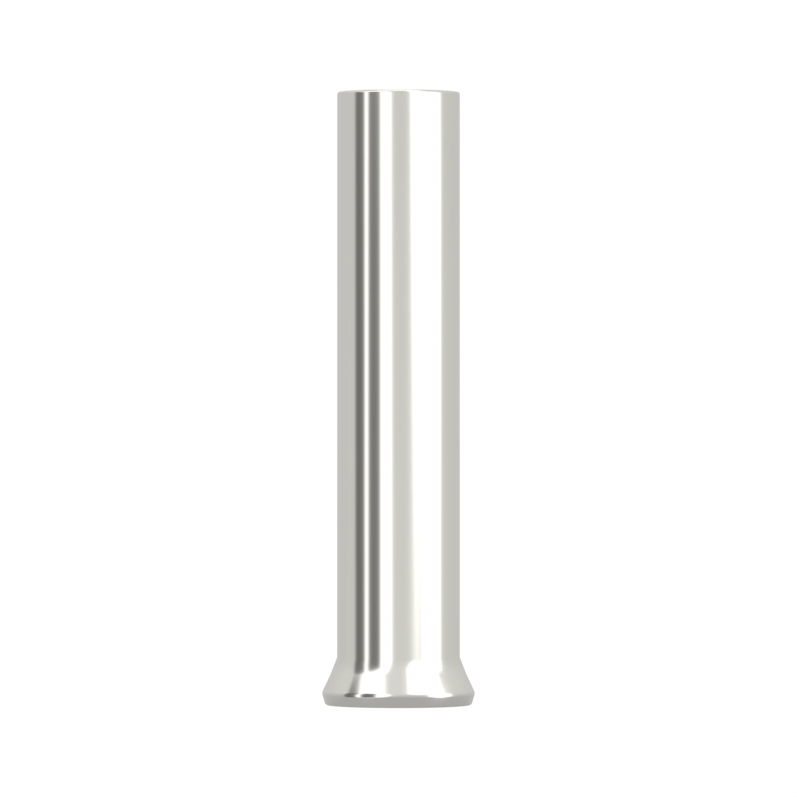 HEN1510 non-insulated bootlace ferrule, 1.5 mm² / 16 AWG, 10 mm barrel, front view