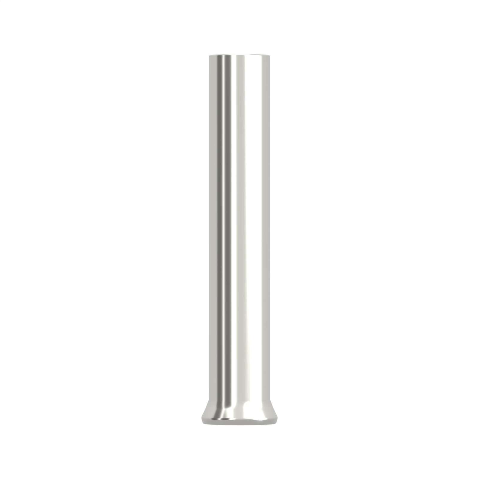 HEN1512 non-insulated bootlace ferrule, 1.5 mm² / 16 AWG, 12 mm barrel, front view