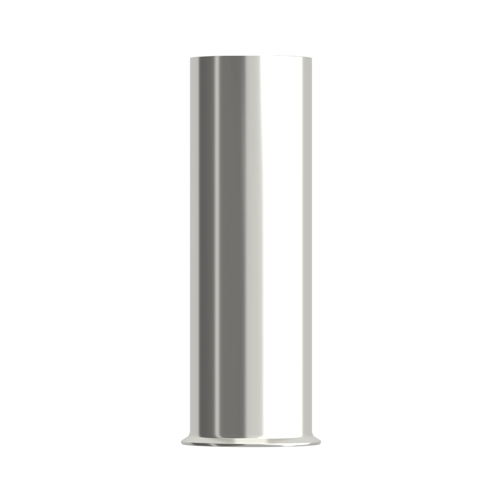 HEN25-25 non-insulated bootlace ferrule, 25 mm² / 4 AWG, 25 mm barrel, front view
