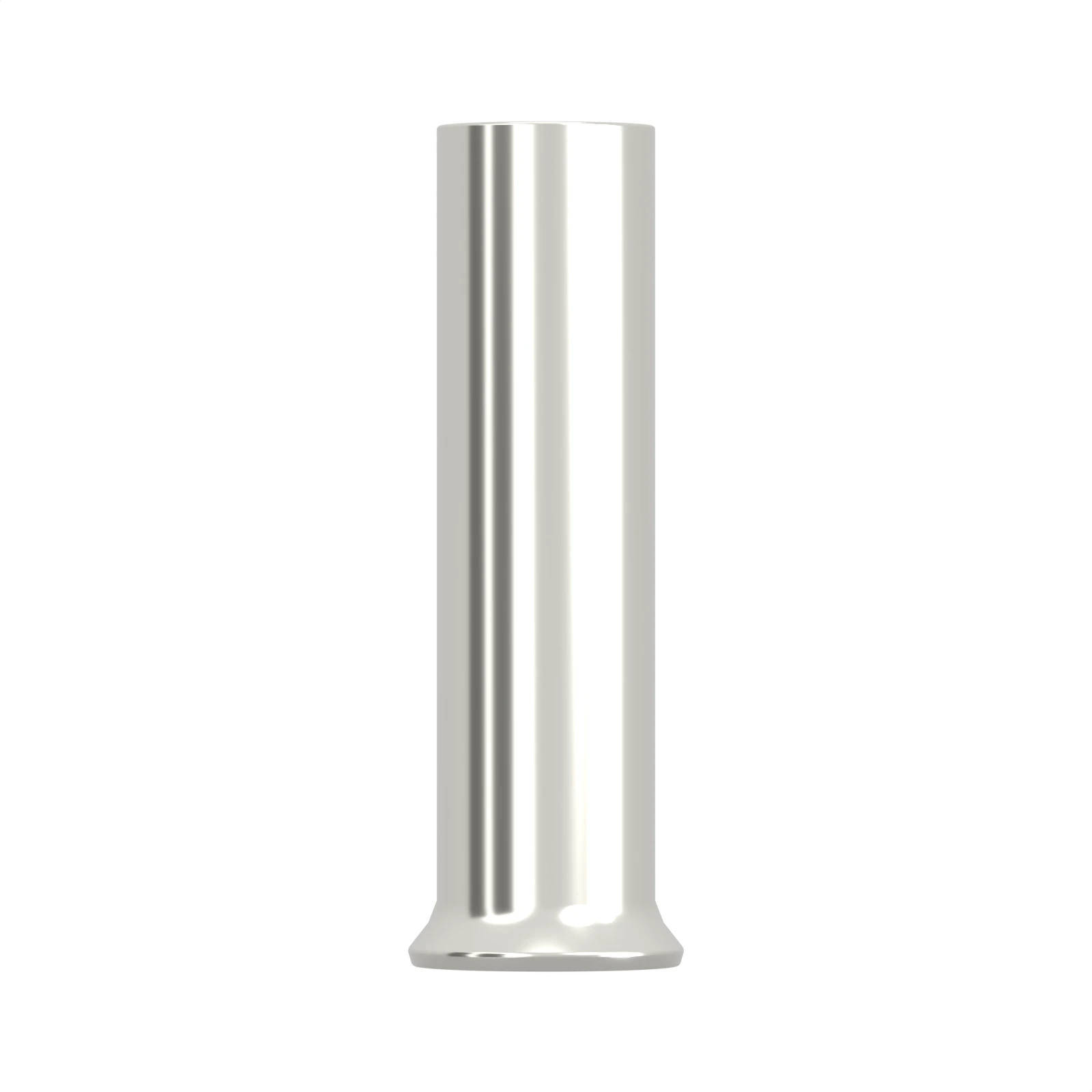 HEN2510 non-insulated bootlace ferrule, 2.5 mm² / 14 AWG, 10 mm barrel, front view