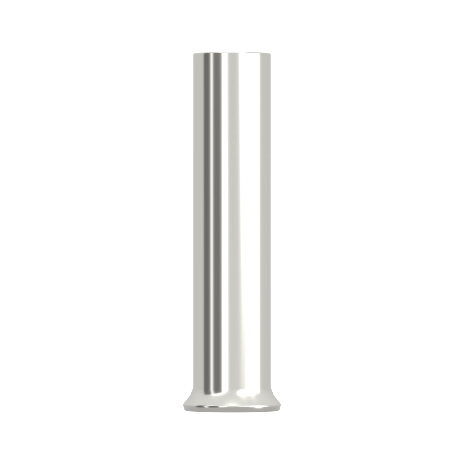 HEN2512 non-insulated bootlace ferrule, 2.5 mm² / 14 AWG, 12 mm barrel, front view