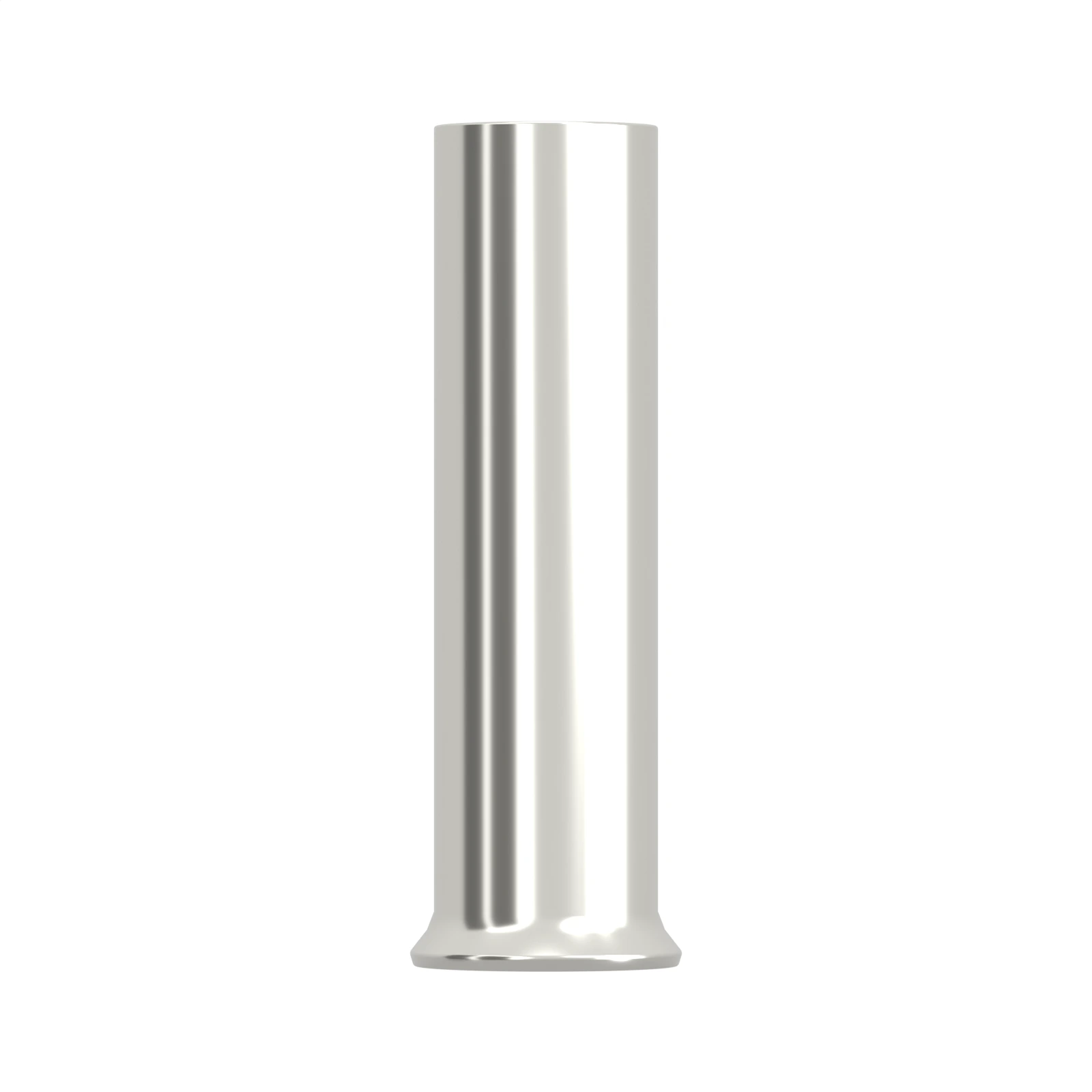 HEN4012 non-insulated bootlace ferrule, 4 mm² / 12 AWG, 12 mm barrel, front view