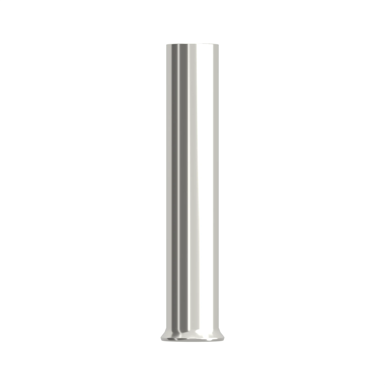 HEN4018 non-insulated bootlace ferrule, 4 mm² / 12 AWG, 18 mm barrel, front view