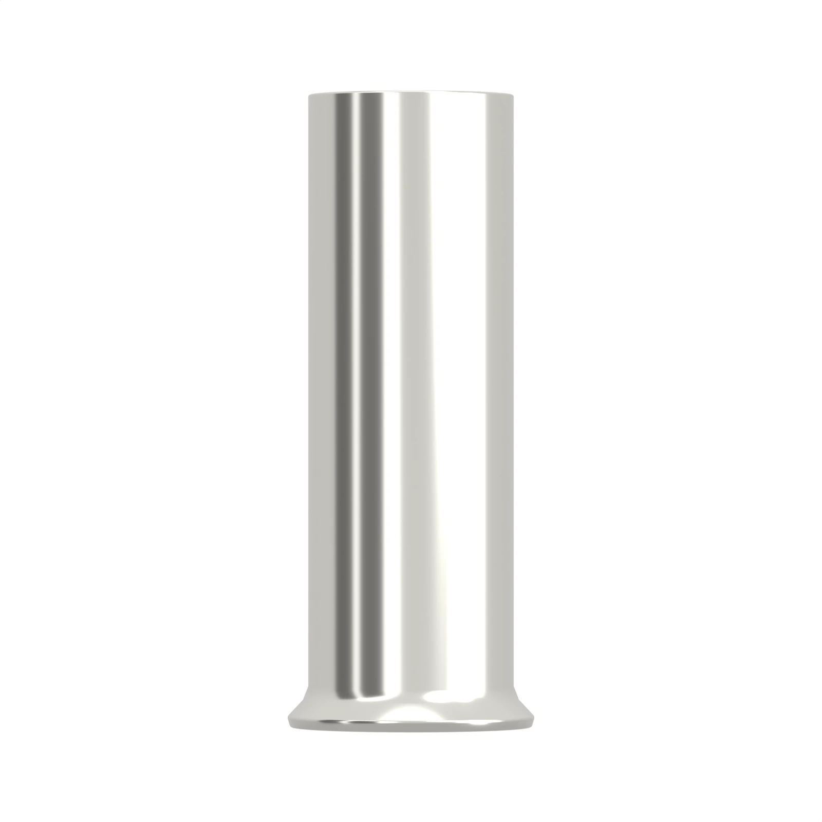HEN6012 non-insulated bootlace ferrule, 6 mm² / 10 AWG, 12 mm barrel, front view
