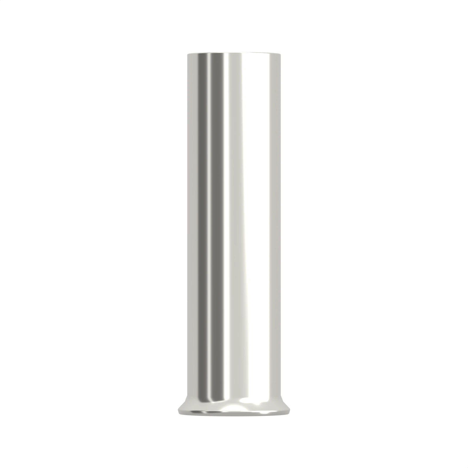 HEN6015 non-insulated bootlace ferrule, 6 mm² / 10 AWG, 15 mm barrel, front view