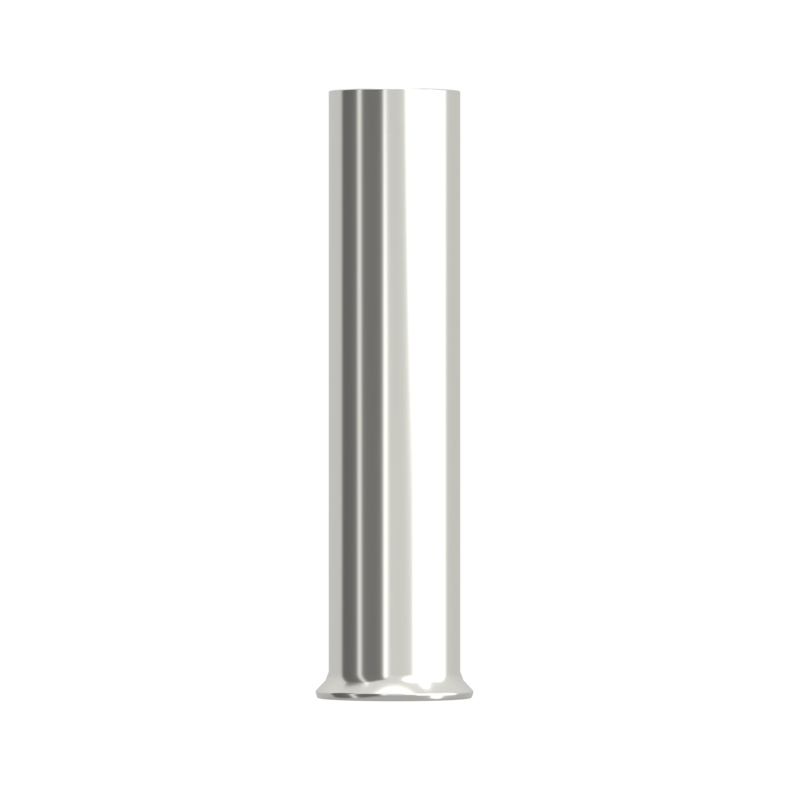 HEN6018 non-insulated bootlace ferrule, 6 mm² / 10 AWG, 18 mm barrel, front view