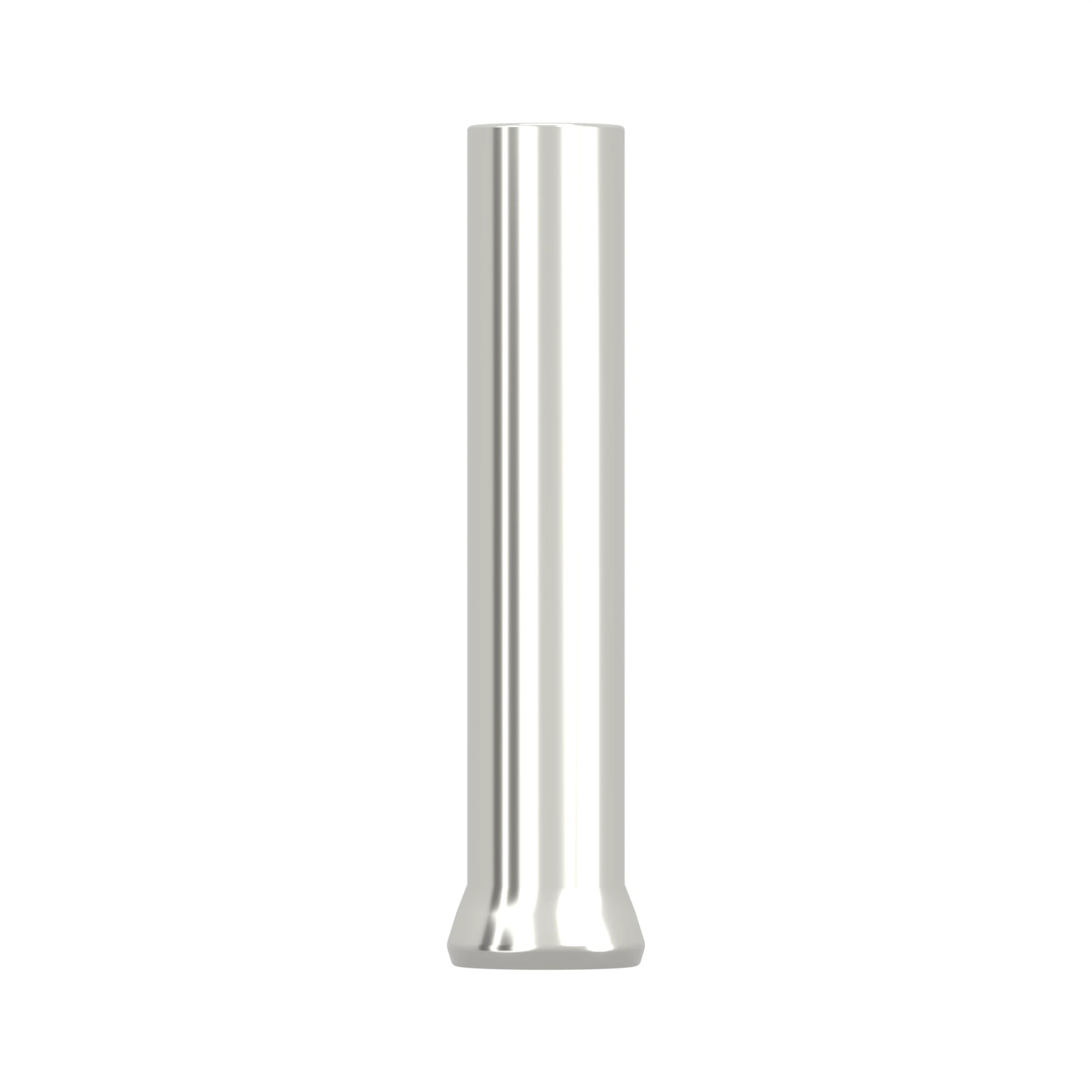 HEN7508 non-insulated bootlace ferrule, 0.75 mm² / 20 AWG, 8 mm barrel, front view