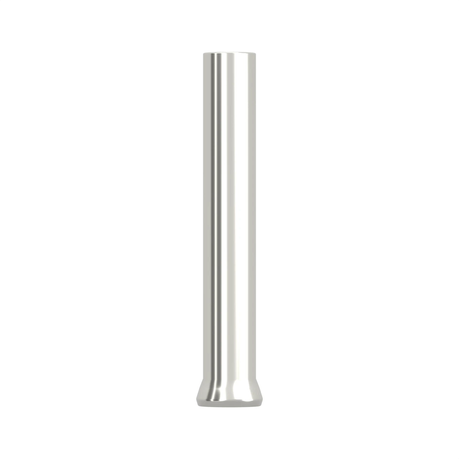 HEN7510 non-insulated bootlace ferrule, 0.75 mm² / 20 AWG, 10 mm barrel, front view