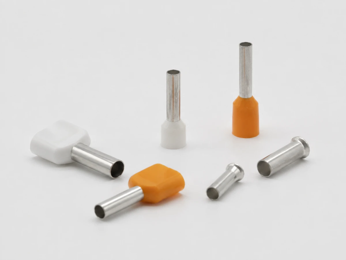 Representative 0.5 mm² or 22 AWG bootlace ferrule family: insulated single-wire, twin, non-insulated models