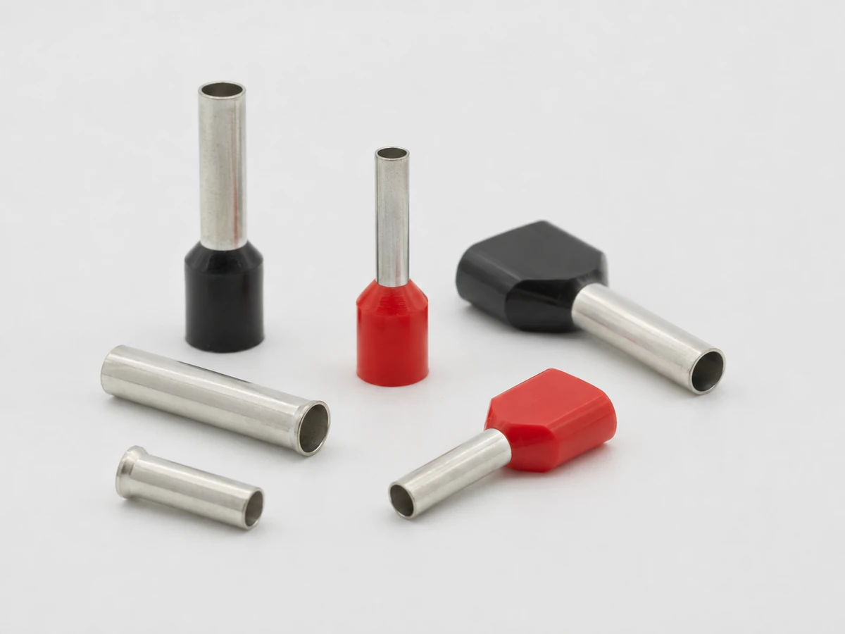 Representative 1.5 mm² or 16 AWG bootlace ferrule family: insulated single-wire, twin, non-insulated models